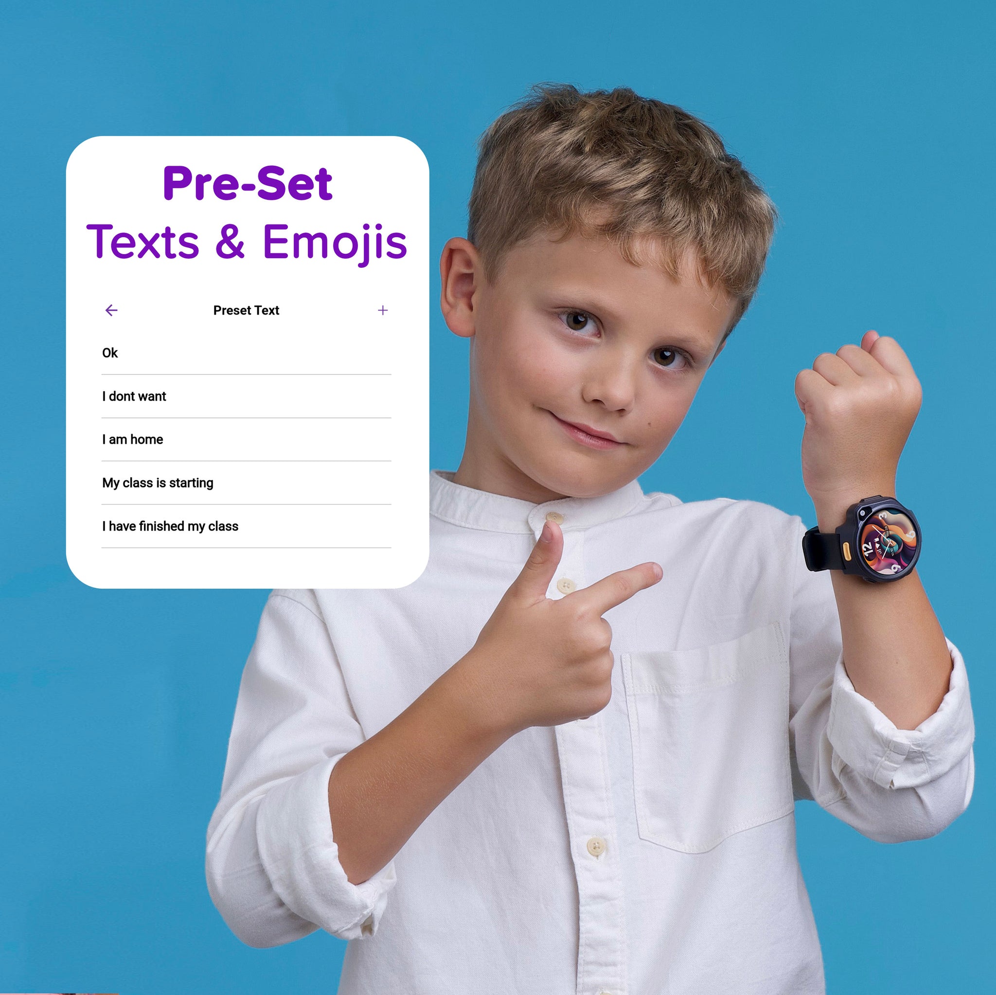 myFirst Fone S3 - 4G Kids Smart Watch with 1.4" Round AMOLED & GPS - Space Blue (APAC/EU) | 256-KW1401SA-SB02