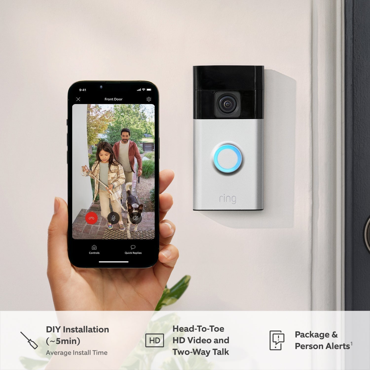 Ring Battery Video Doorbell - Silver 2024  | B0BZWS9K81