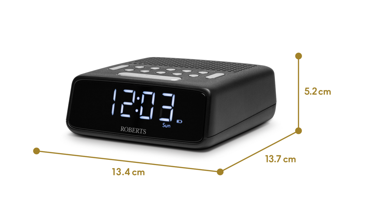 Roberts Ortus FM Alarm Clock Radio Black | ORTUSFMBK view 4