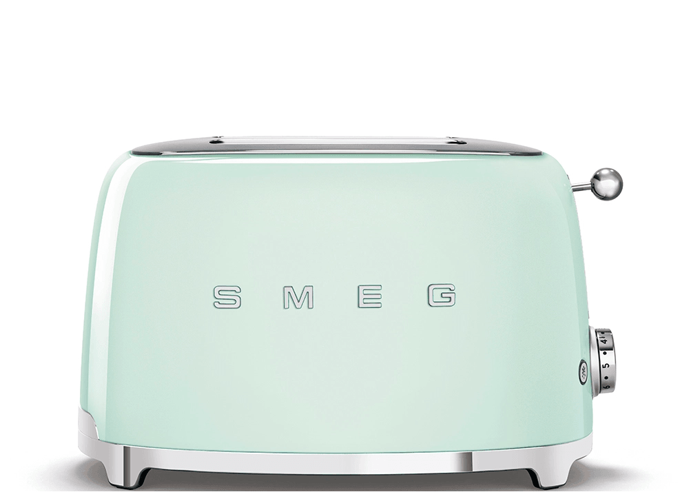 Smeg Retro 50's Style 2 Slice Toaster | Pastel Green | TSF01PGUK