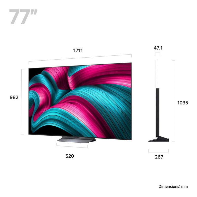 LG OLED AI 77" 4K HDR Smart TV | OLED77C54LA.AEK LG TV Lallys Electrical Ireland