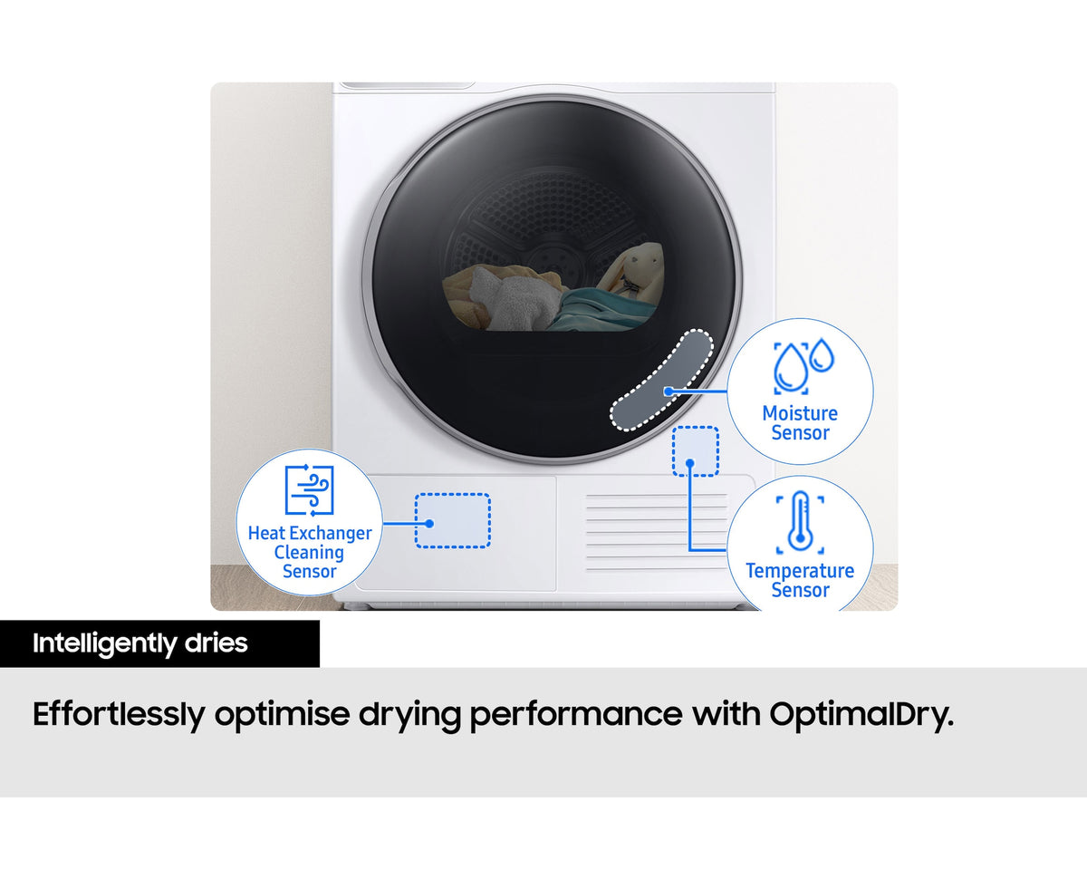 Samsung Series 8 DV90BB9545GBS1 9kg Heat Pump Dryer Black view 5