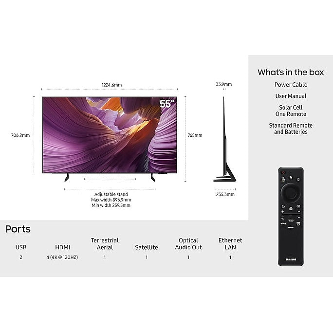 Samsung S85F 55″ OLED 4K Vision AI Smart TV | QE55S85FAUXXU