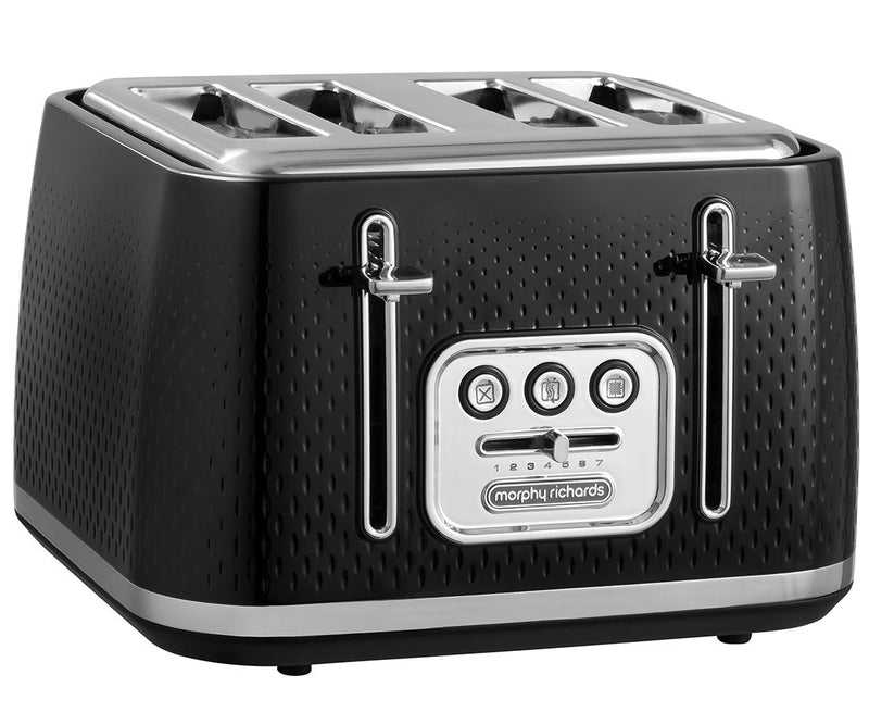 Morphy Richards Verve Textured 4 Slice Toaster | Black
