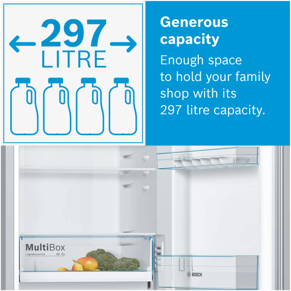 Bosch Serie 2 Freestanding 50/50 Fridge Freezer | KGN34NLEAG